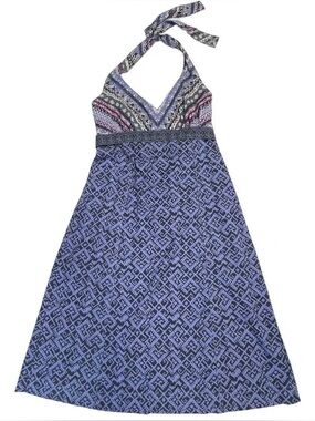 Athleta Pack Anywhere Purple Printed Halter Dress Women’s Size 6